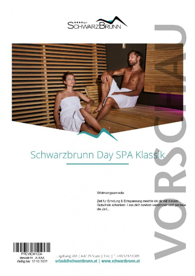 Schwarzbrunn Day SPA Klassik